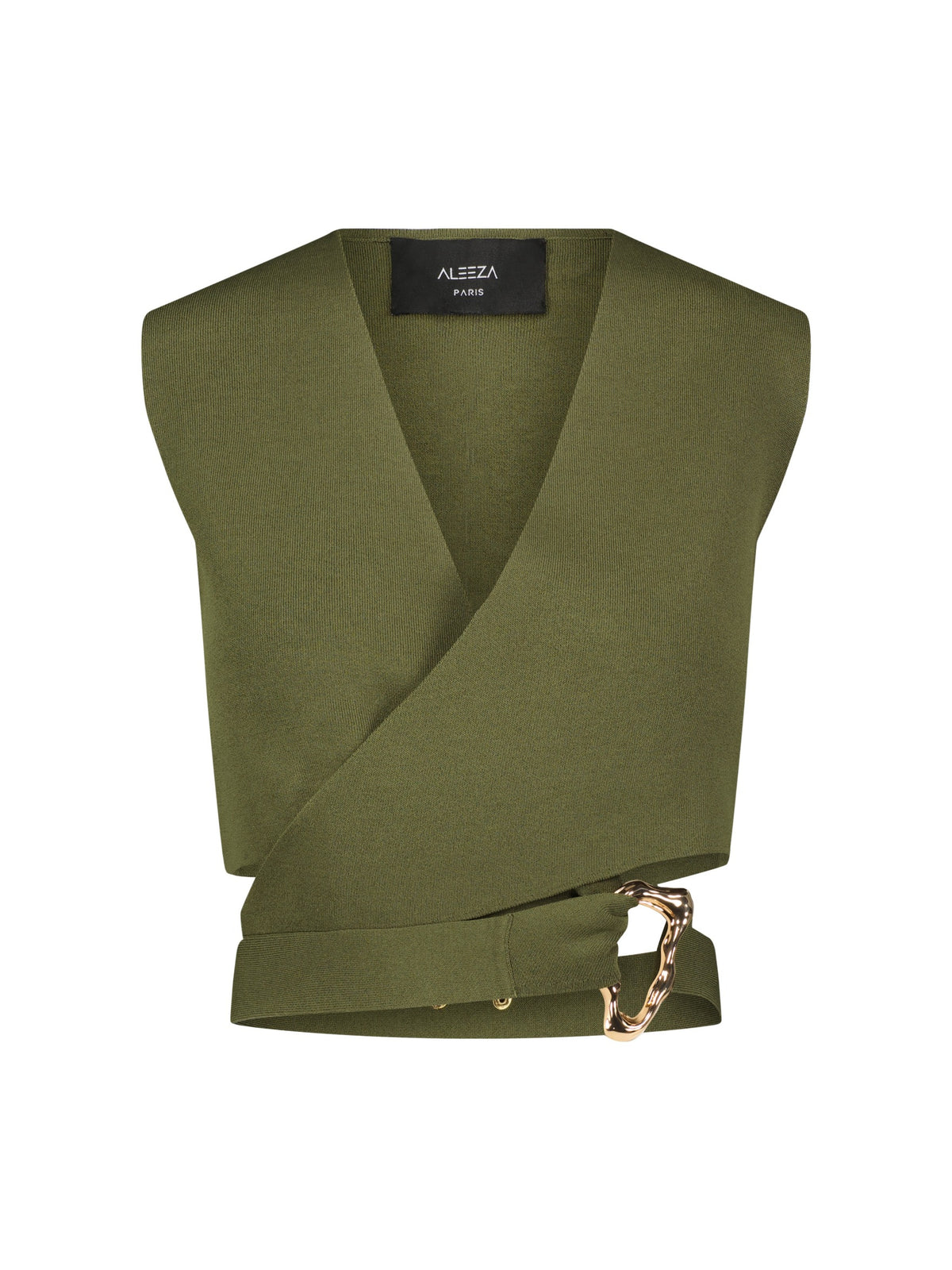 Aleeza Paris Astra Vest – modest top in Moss Green