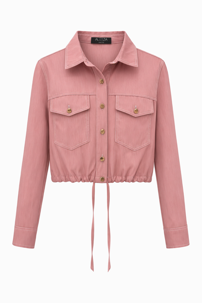 Aleeza Paris Atelier Button Top – modest top in Pink