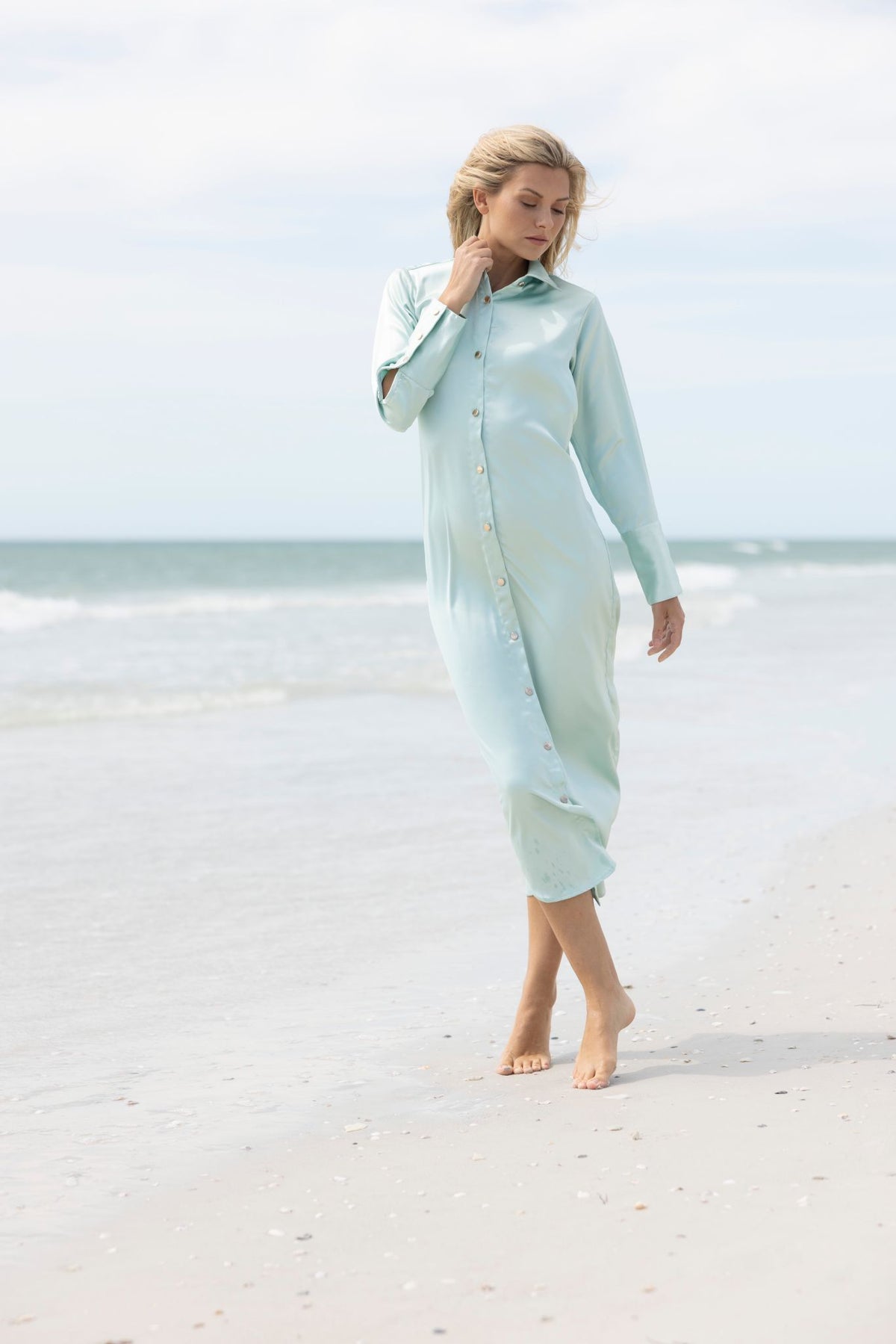 Aleeza Paris Aurora Satin Dress – modest dress