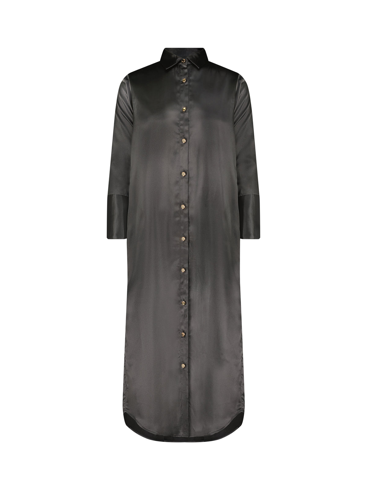 Aleeza Paris Aurora Satin Dress – modest dress in Black