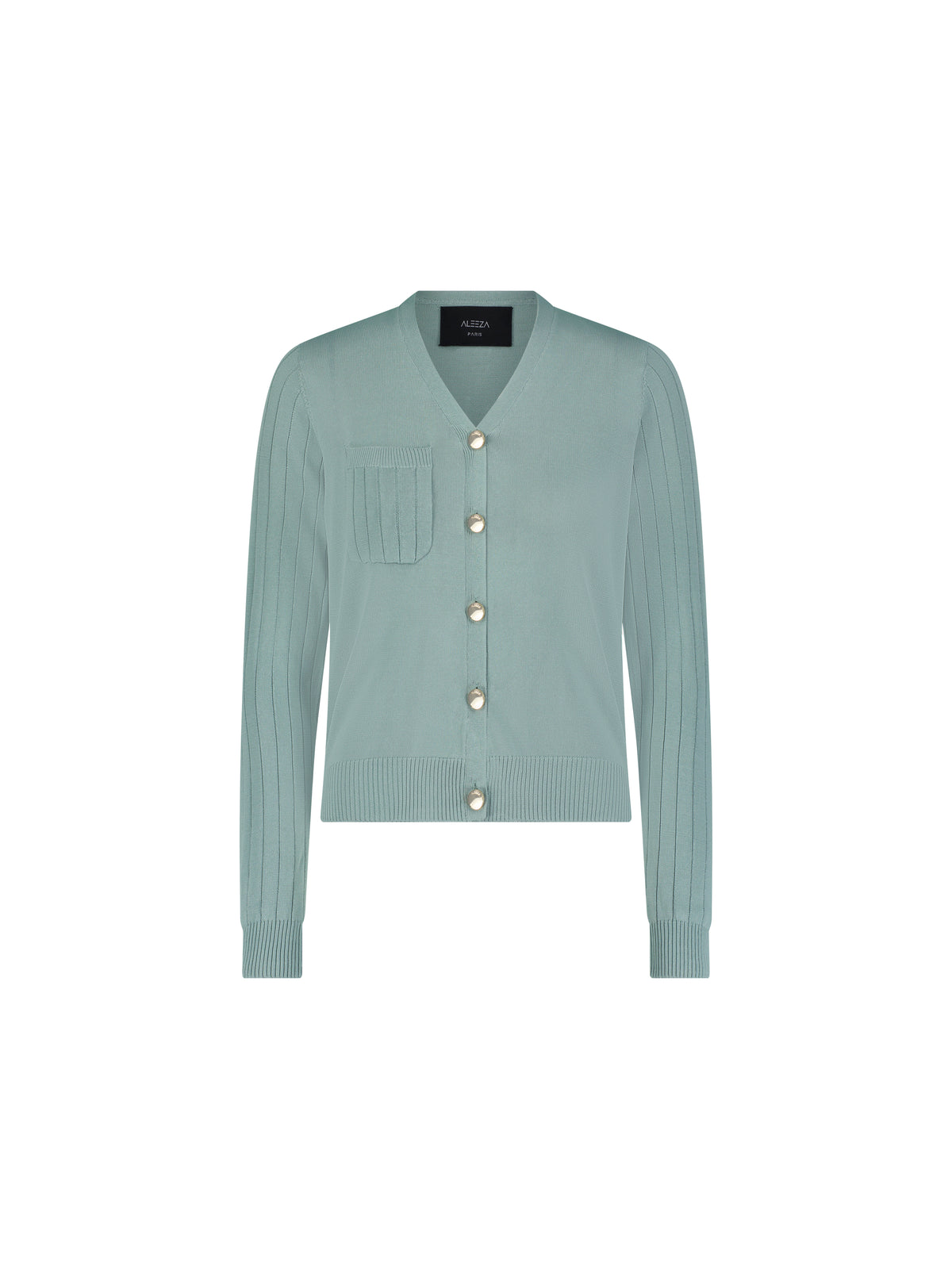 Aleeza Paris Bette Knit Cardigan – modest top in Tiffany