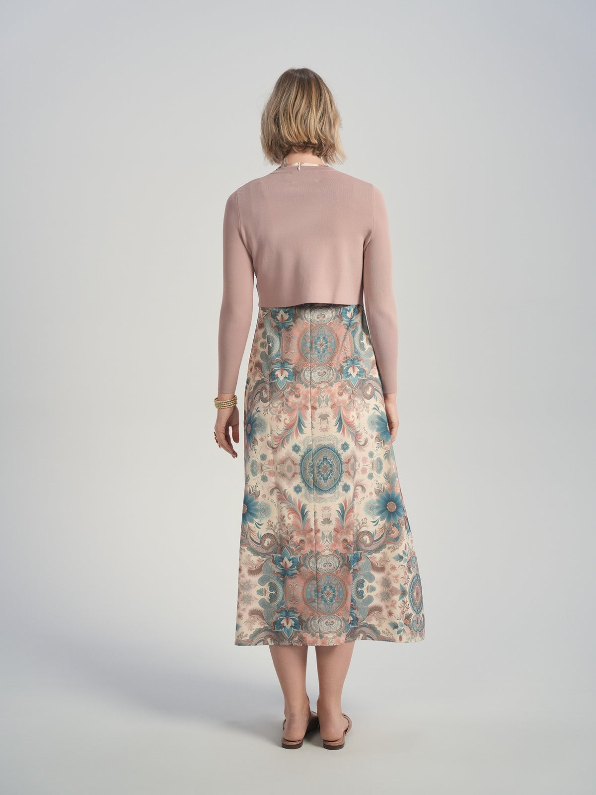 Aleeza Paris Bloom Magdaline Slip Dress – modest dress in Mixed Color