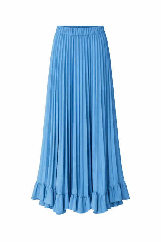 Amara Silk Pleated Maxi skirt