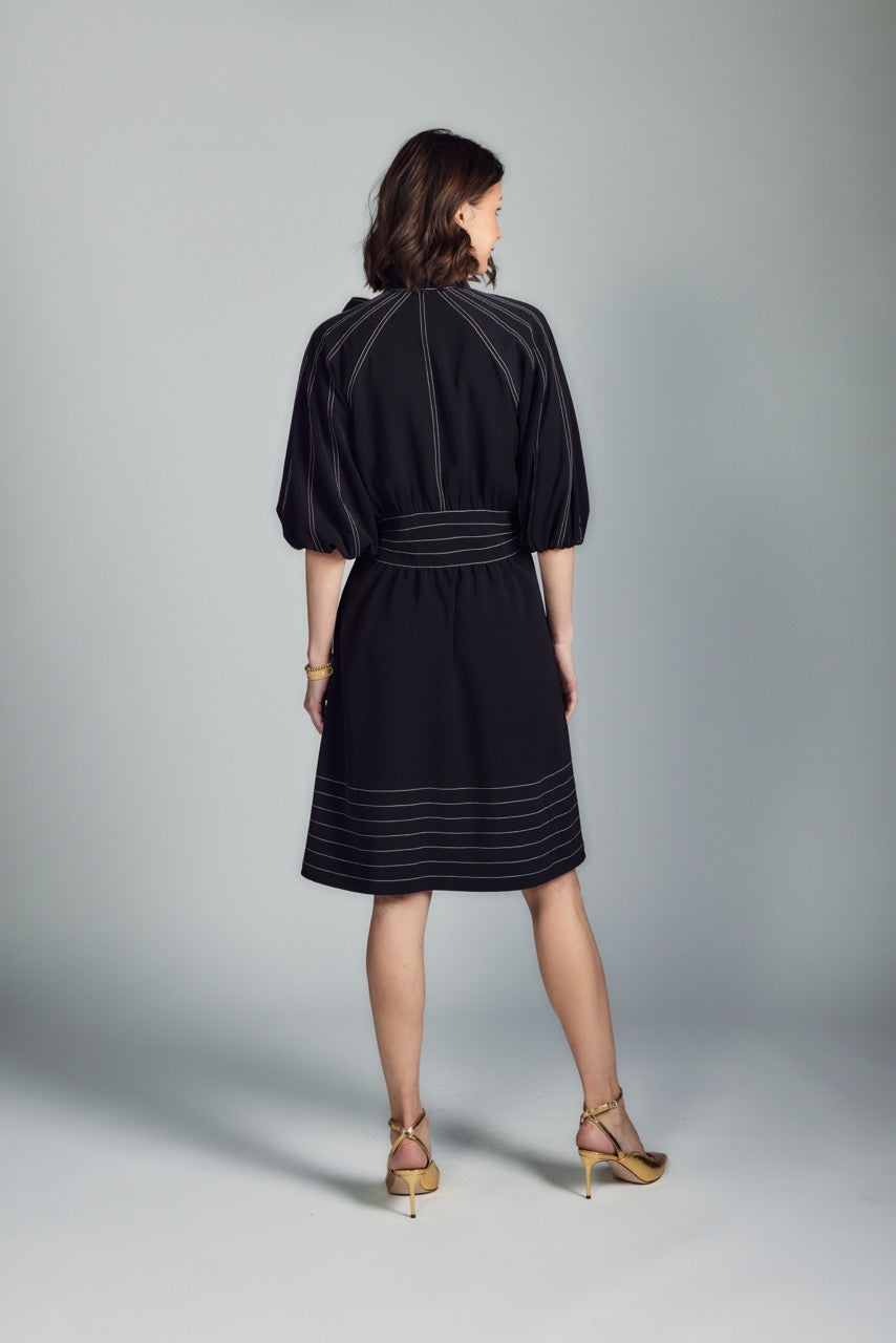 Aleeza Paris Bow Neck Tie Dress – modest dress