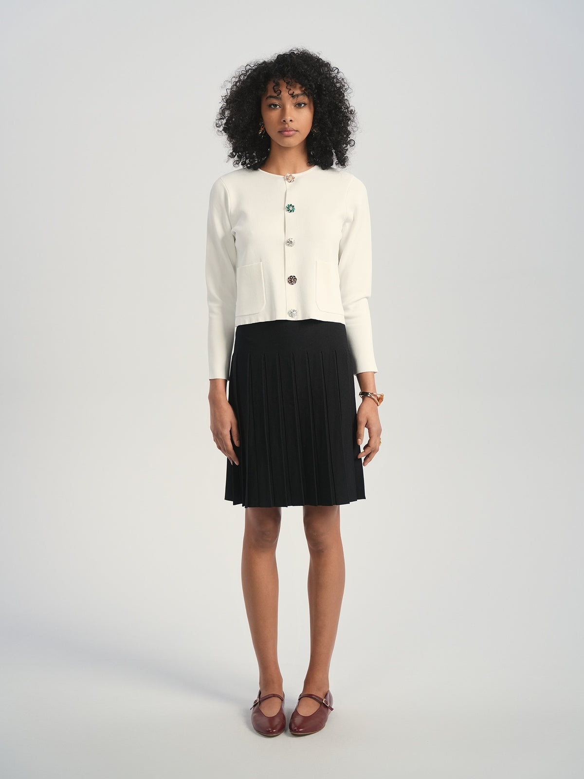 Aleeza Paris Brielle Cardigan – modest top in Ivory