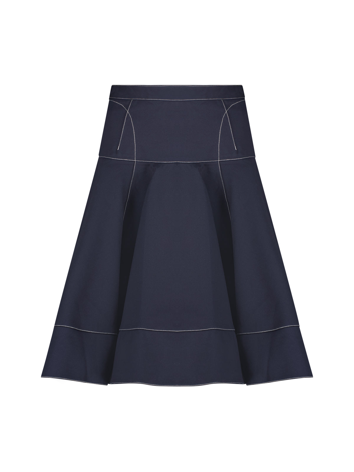 Aleeza Paris Brixie Skirt – modest skirt in Navy With White Trim