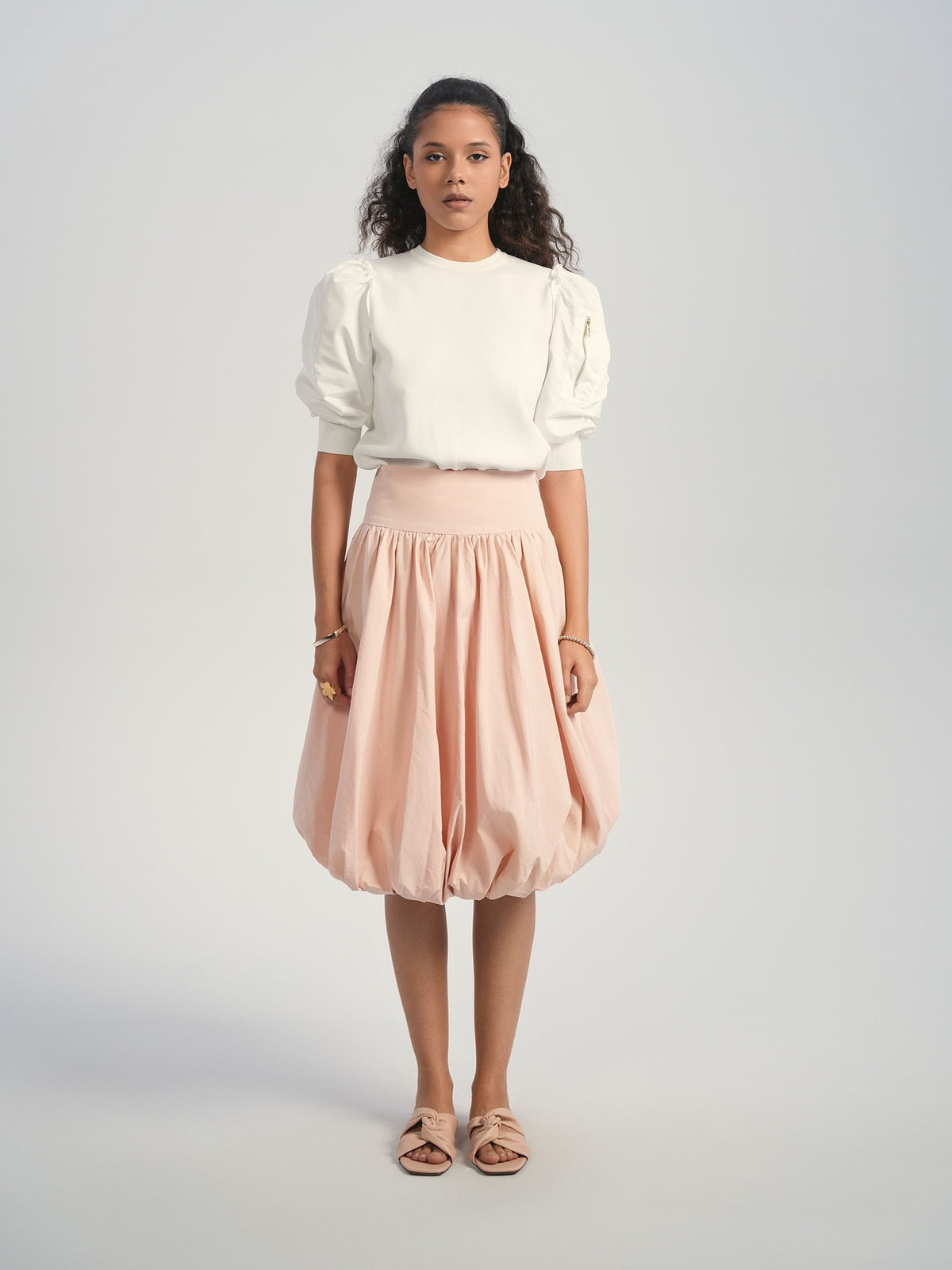 Aleeza Paris Bubble Skirt – modest skirt in Light Pink