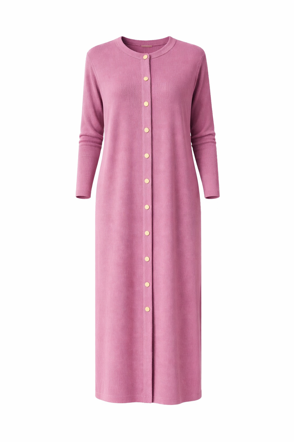 Aleeza Paris Button Down Lounge Dress – modest dress in Purple