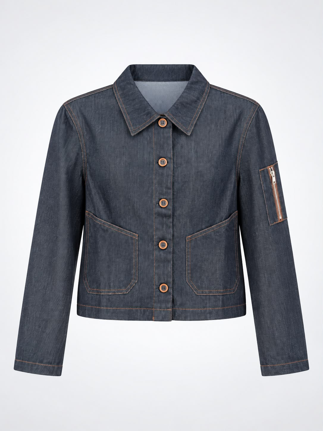 Aleeza Paris Calista Denim Jacket – modest top in Blue Denim