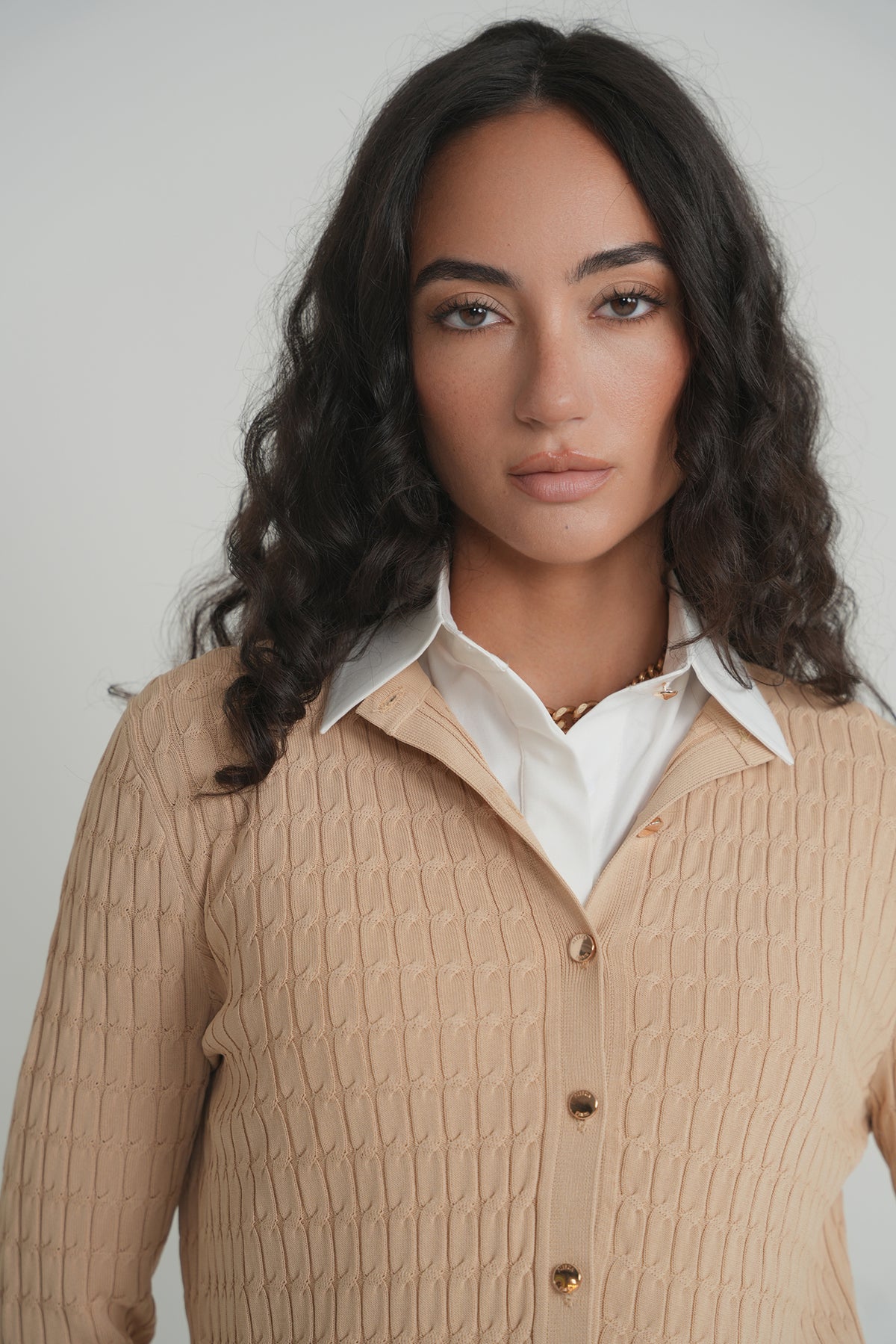 Aleeza Paris Camilla Cable Cardigan – modest top