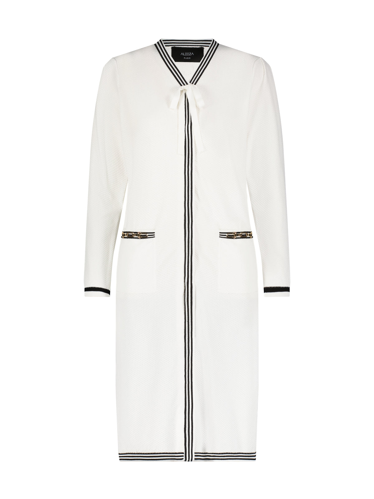 Aleeza Paris Carson Cardigan Dress – modest dress in Ivory