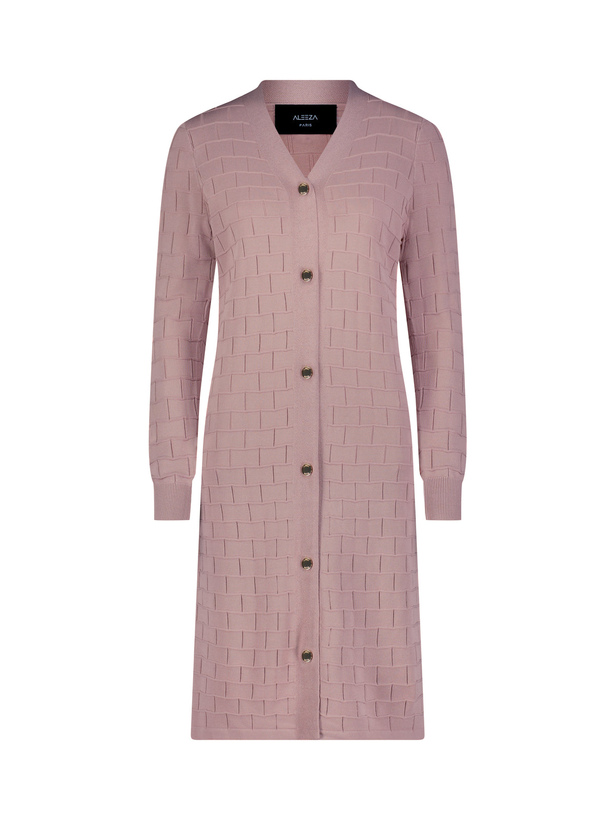 Aleeza Paris Cass Cardigan Dress – modest dress in Dusty Pink