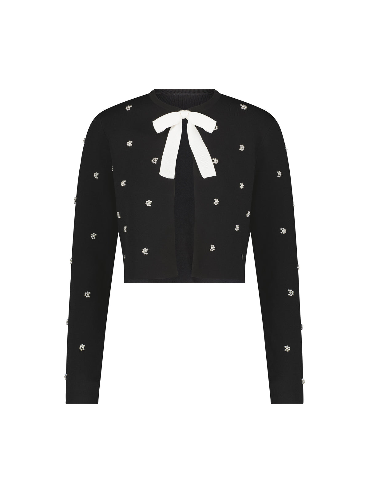 Aleeza Paris Celeste Pearl Cardigan – modest top in Black
