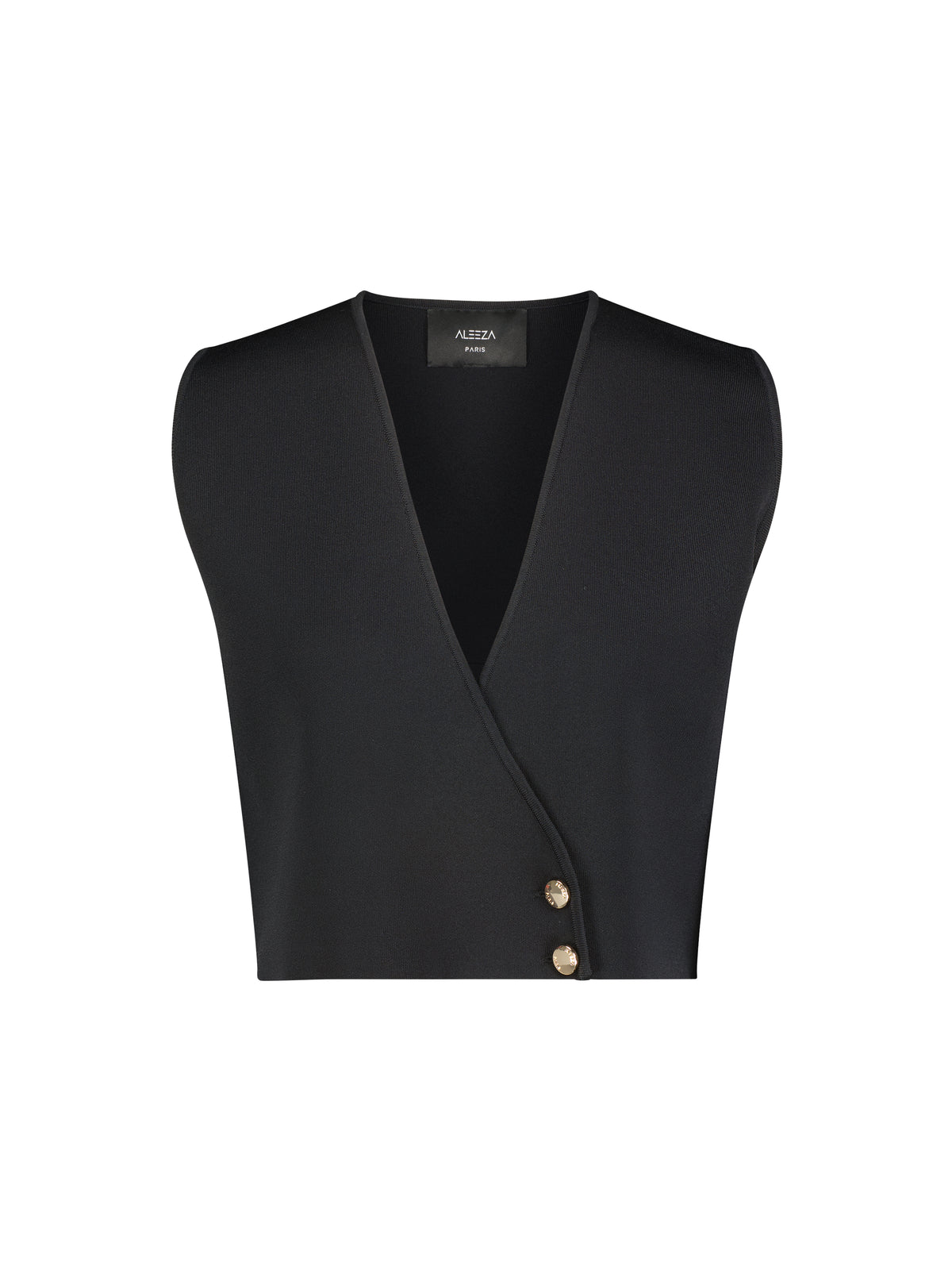 Aleeza Paris Chapelle Vest – modest top in Black