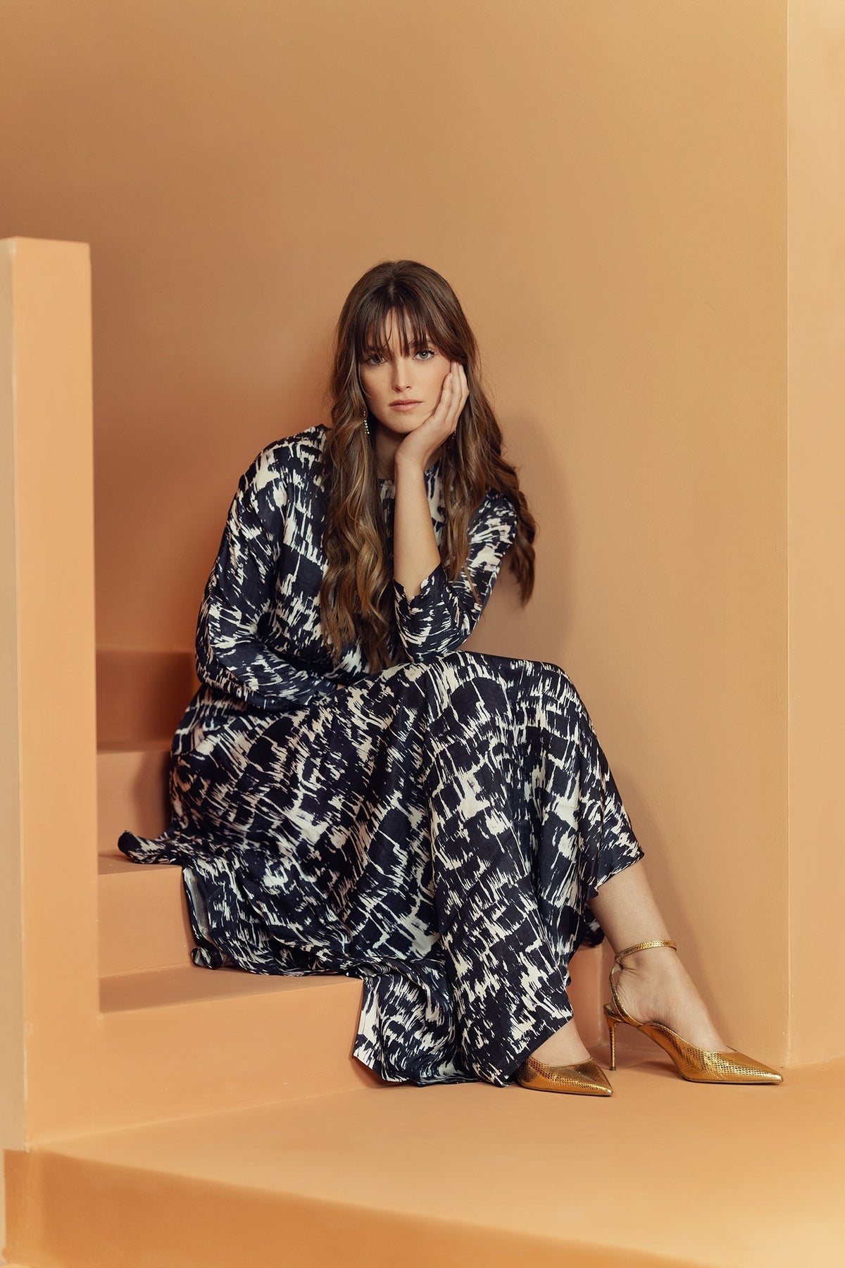 Aleeza Paris Chinni Dress – modest dress in Black/Ivory