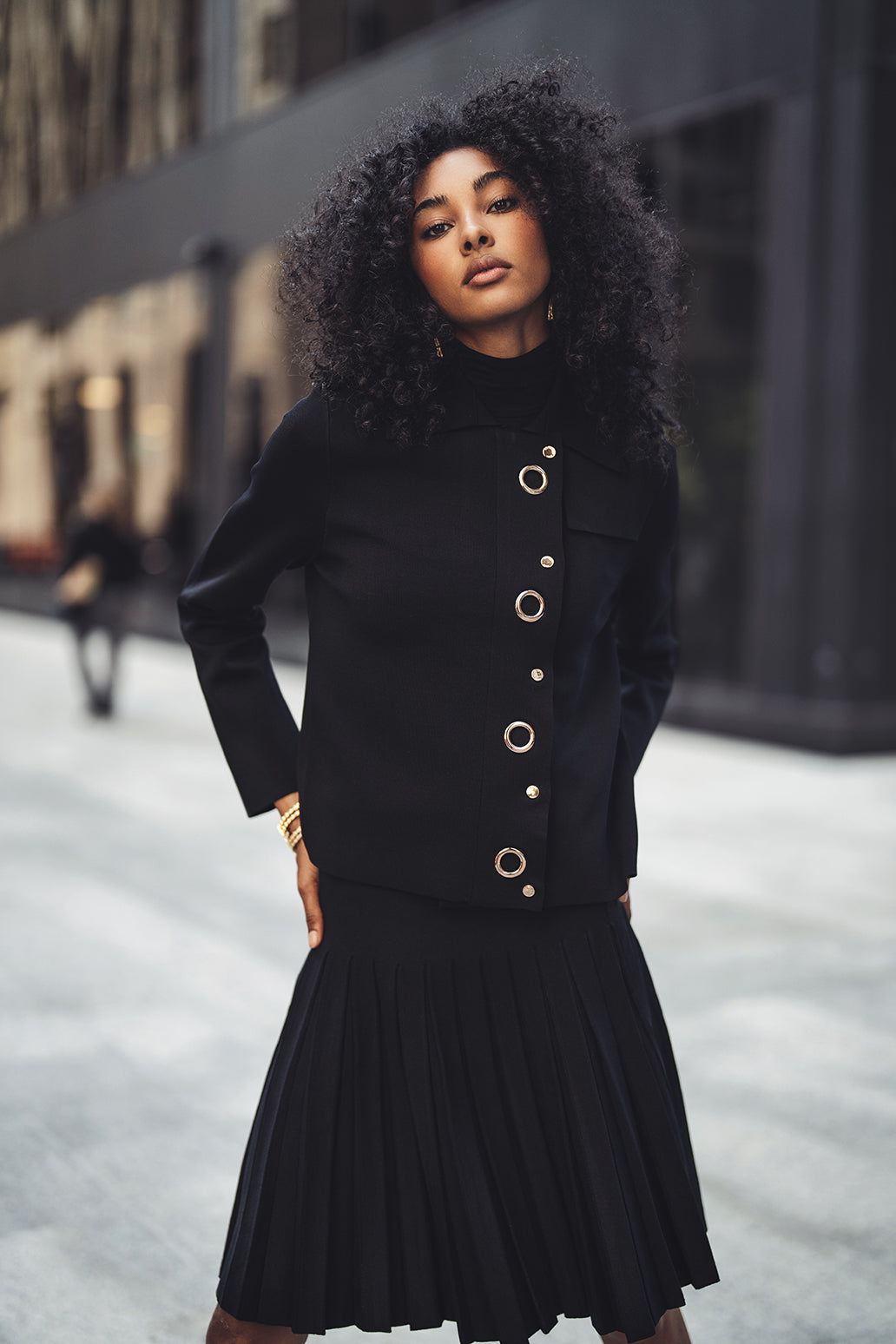 Aleeza Paris Dianna Knit Jacket – modest jacket in Black