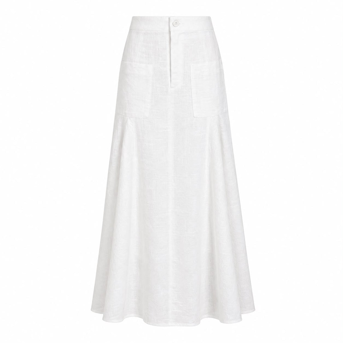 Aleeza Paris Drop-Pocket Maxi Skirt – modest skirt in White