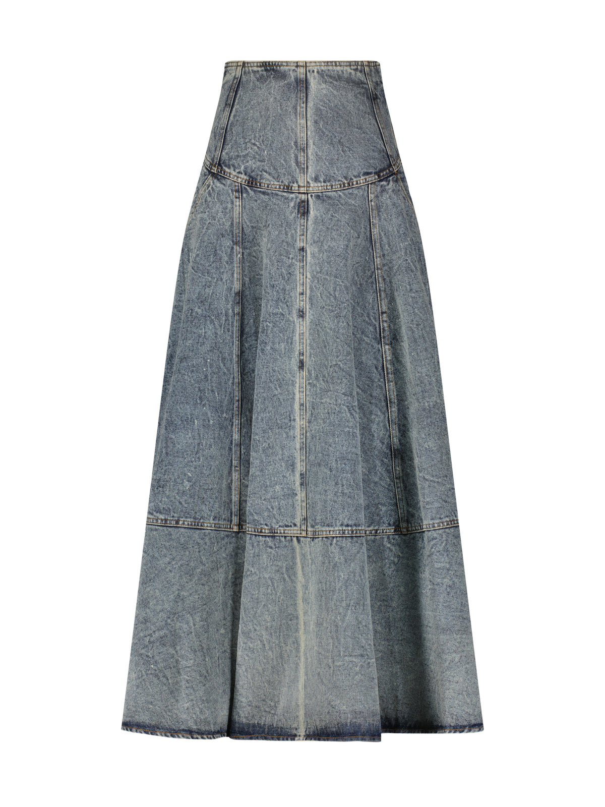 Aleeza Paris Elena Skirt – modest skirt in Blue Stone Wash Denim