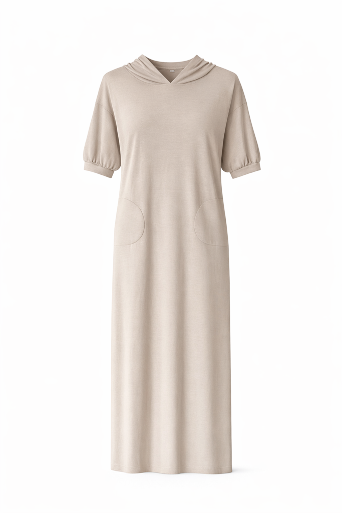 Aleeza Paris Essential Dolman Maxi Dress – modest dress in Khaki