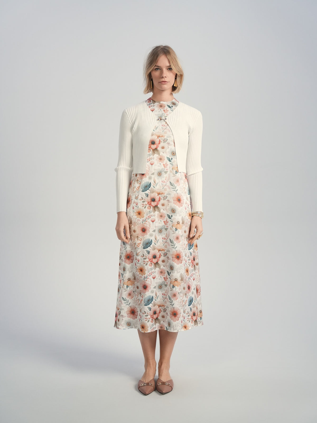 Aleeza Paris Helen Cardigan – modest top in Ivory
