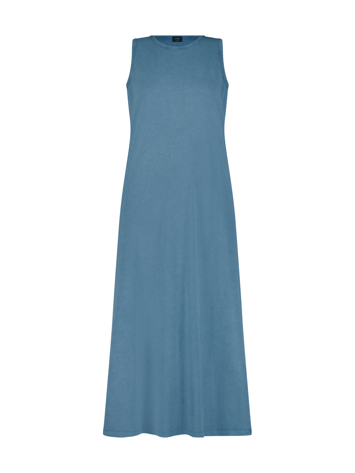 Aleeza Paris Koda Ribbed Jumper – modest top in Blue Denim