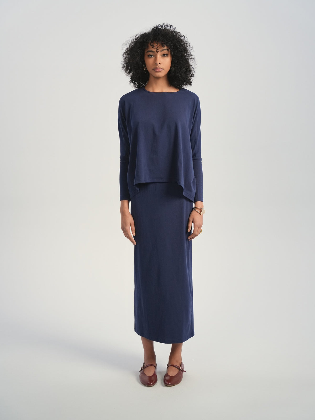 Aleeza Paris Kota Skirt – modest skirt in Navy