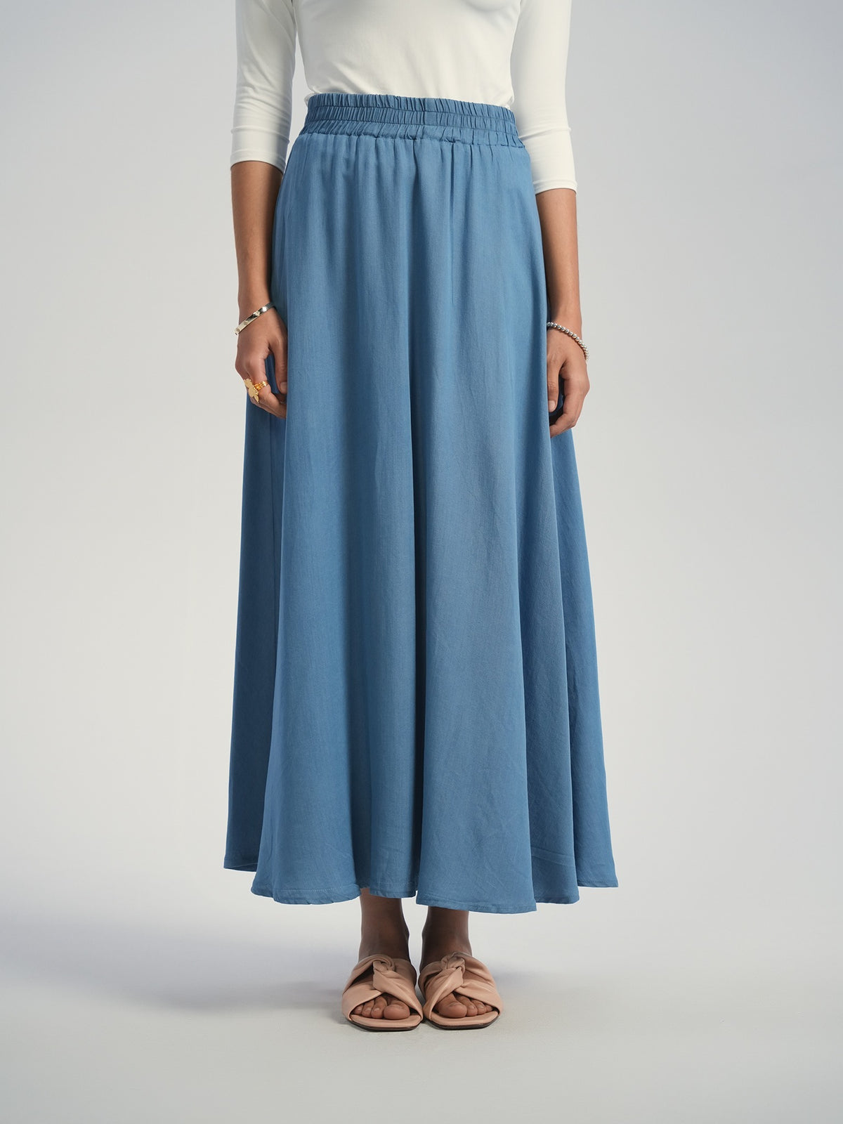 Aleeza Paris Lanetta Skirt – modest skirt in Blue Denim