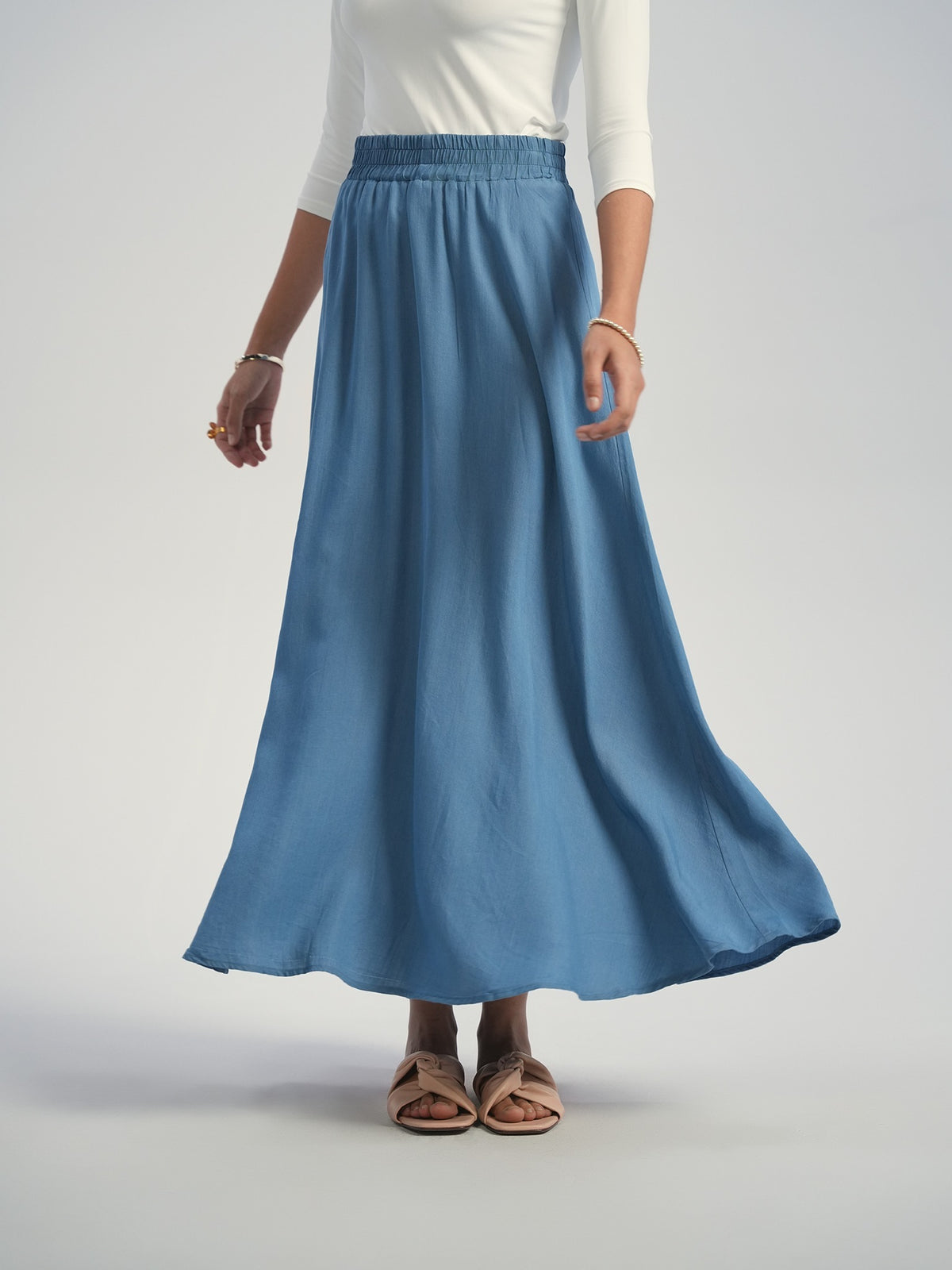 Aleeza Paris Lanetta Skirt – modest skirt in Blue Denim