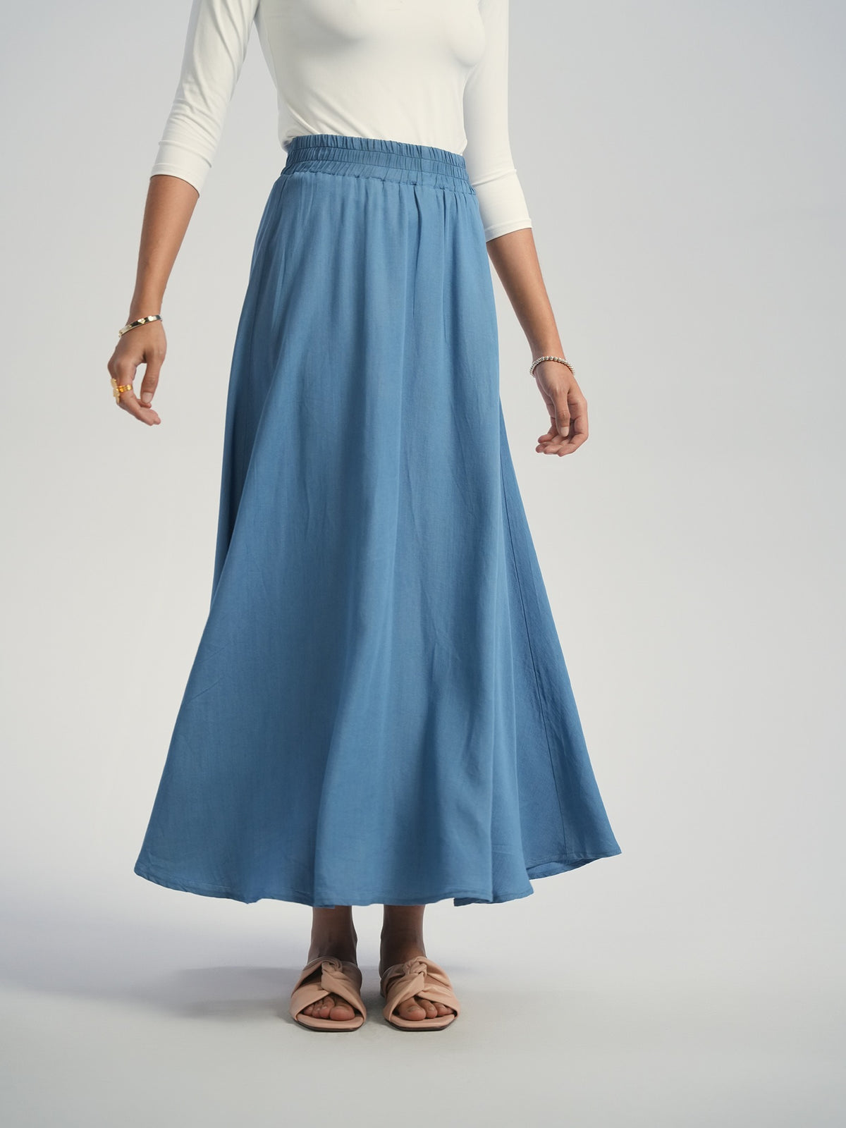 Aleeza Paris Lanetta Skirt – modest skirt in Blue Denim