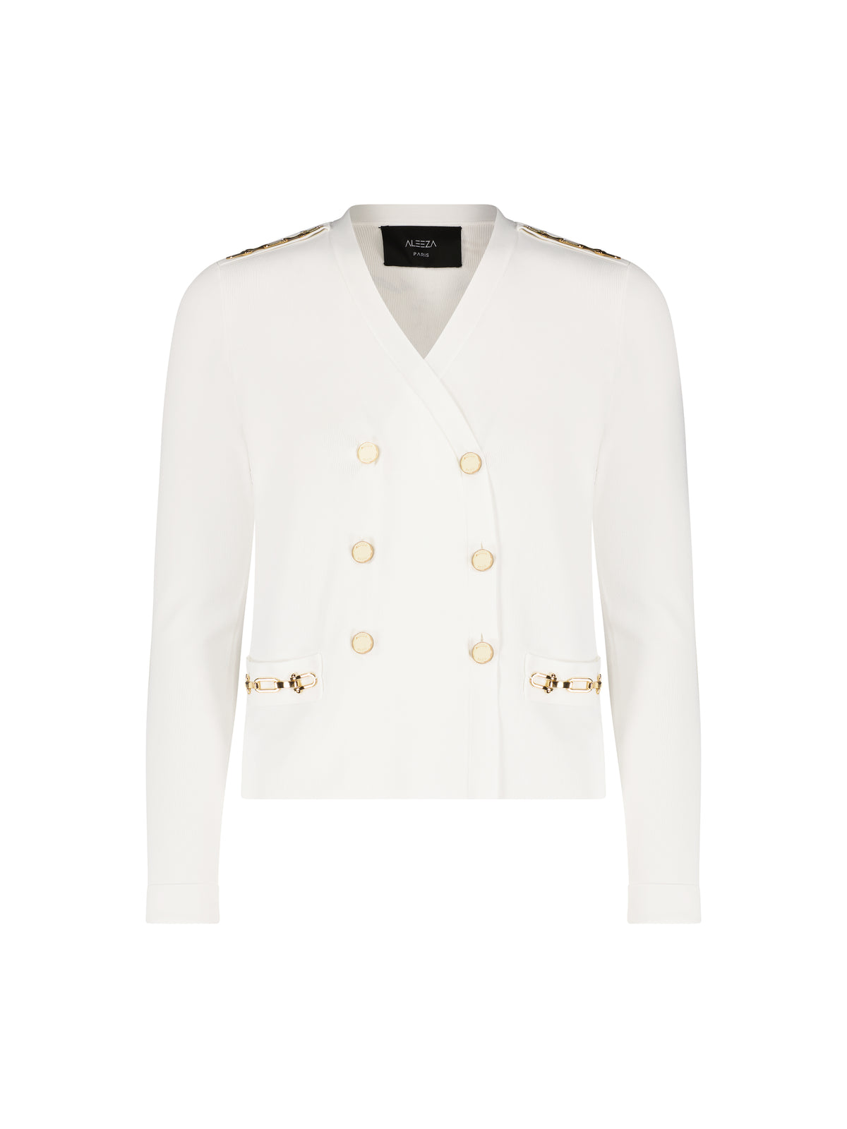 Aleeza Paris Lora Knit Cardigan – modest top in Ivory