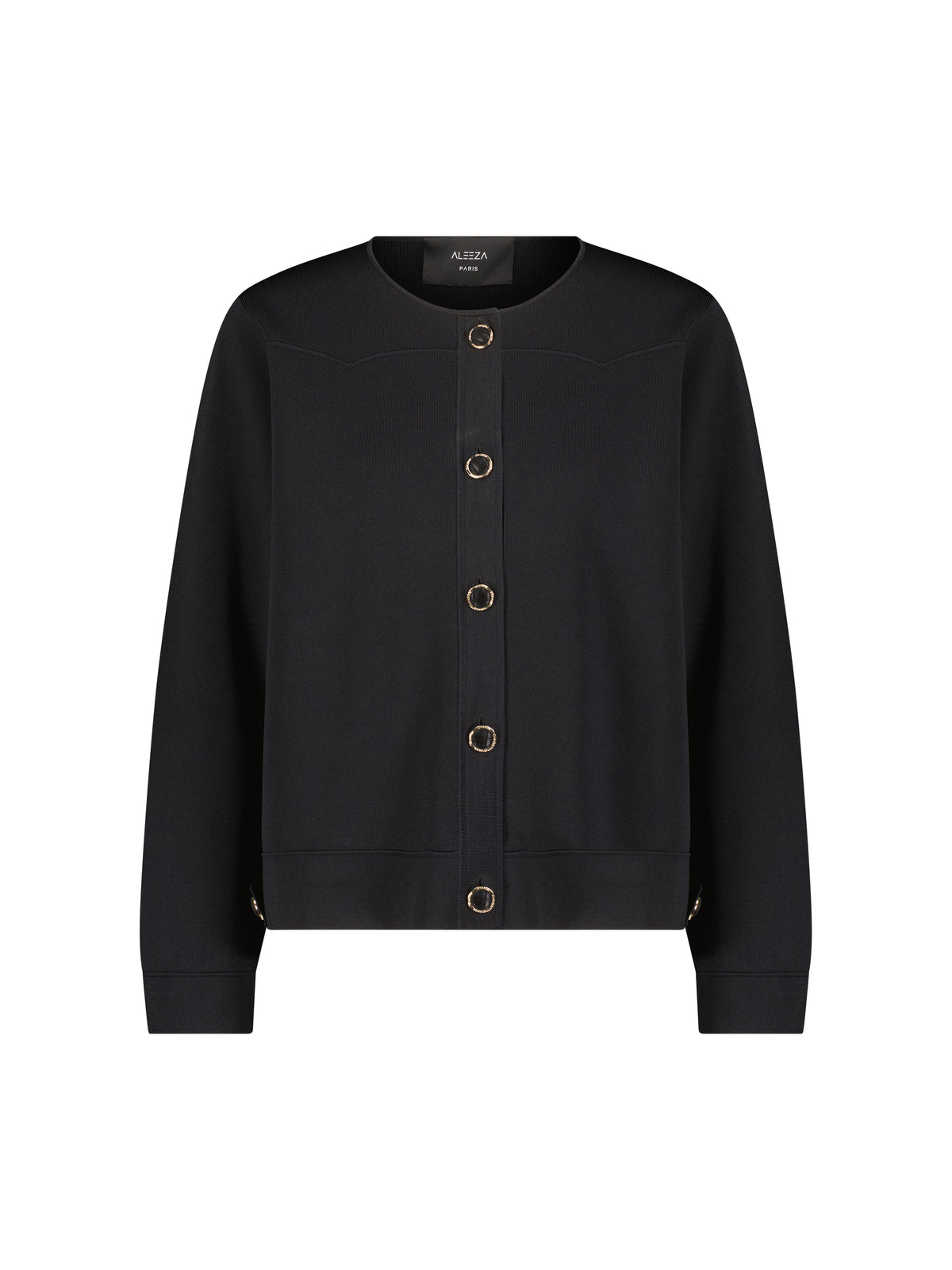 Aleeza Paris Lorenzo Knit Cardigan – modest top in Black