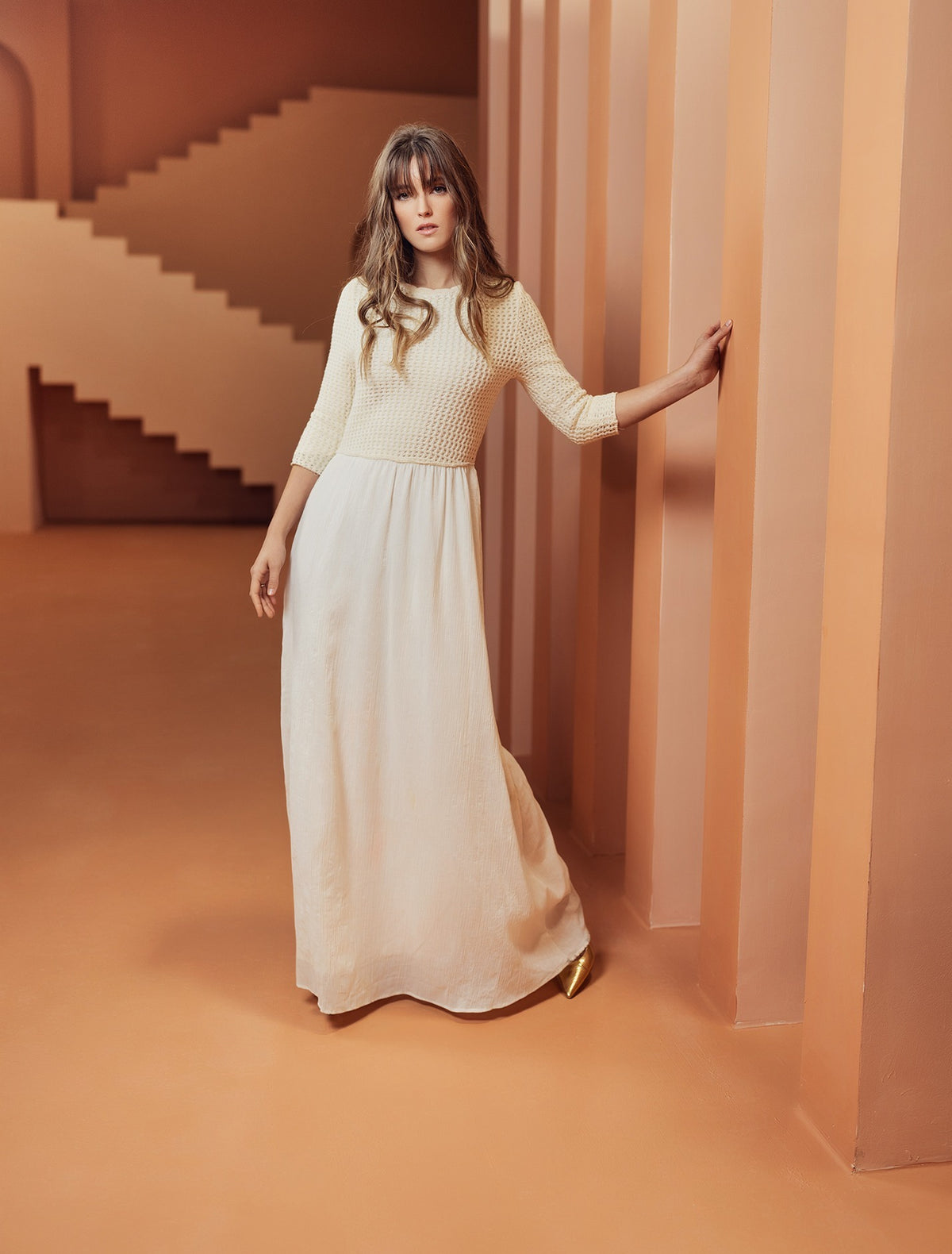 Aleeza Paris Lucinda Dress – modest dress in Ivory