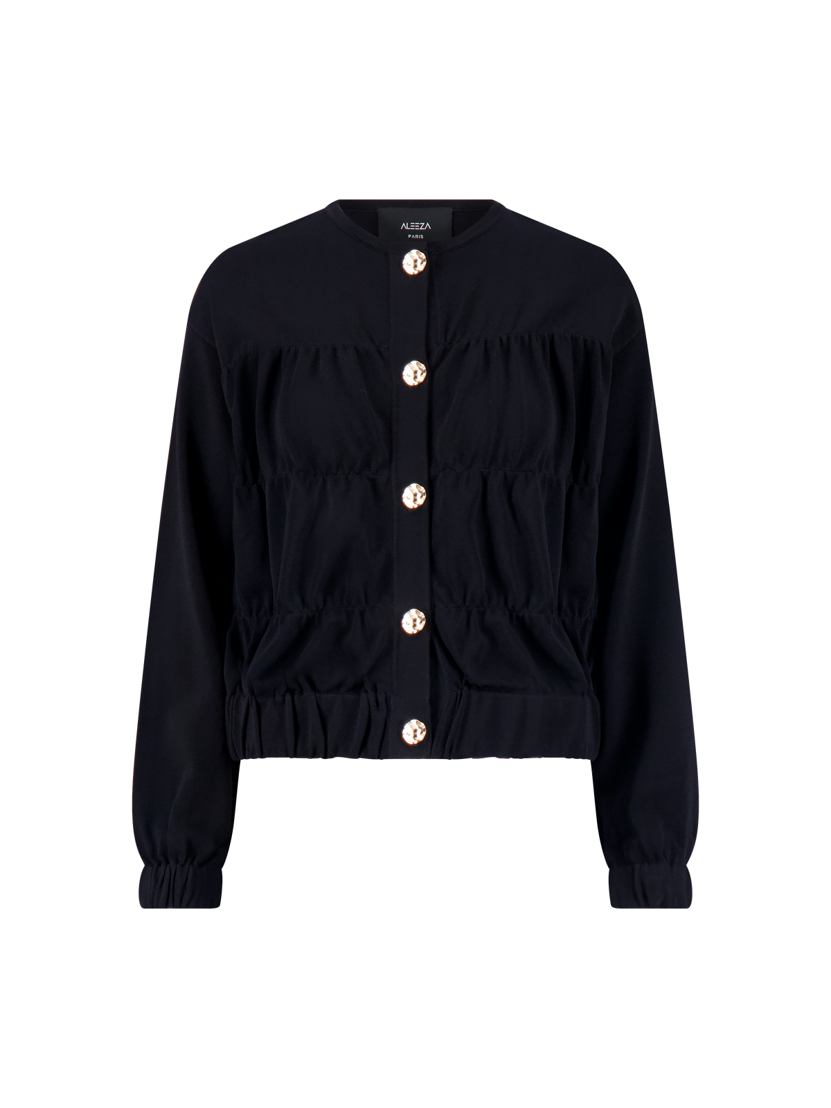 Aleeza Paris Midnight Knit Cardigan – modest top in Black