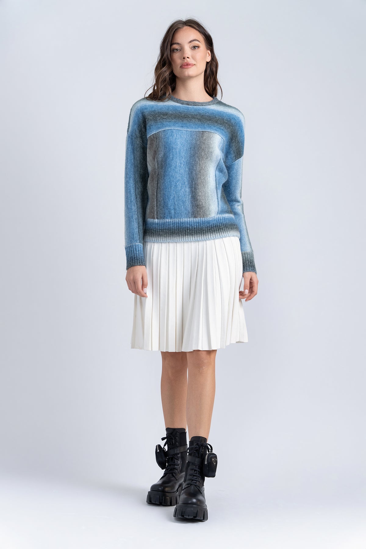 Aleeza Paris Milani Top – modest dress in Blue