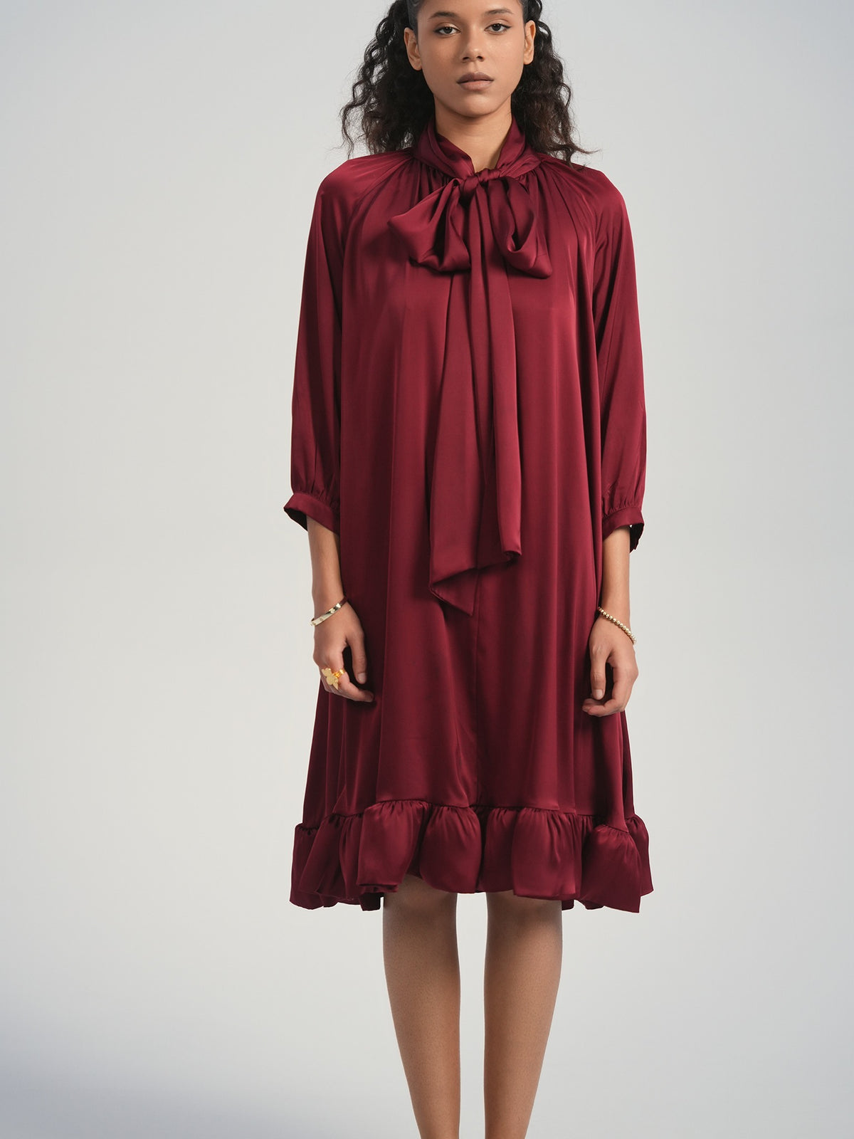 Aleeza Paris Motion Wave Dress – modest dress in Plum