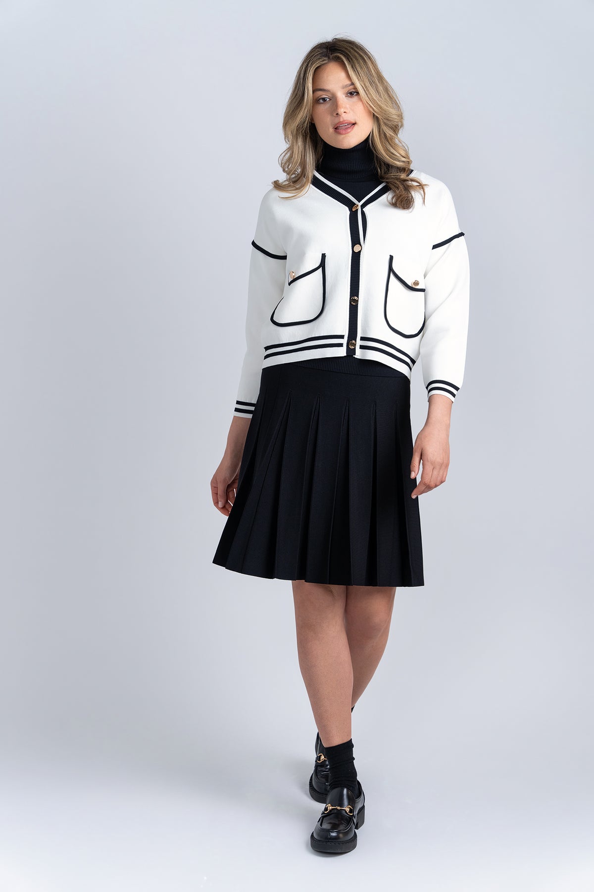 Niagara Jacket - Ivory W/ Black Trim