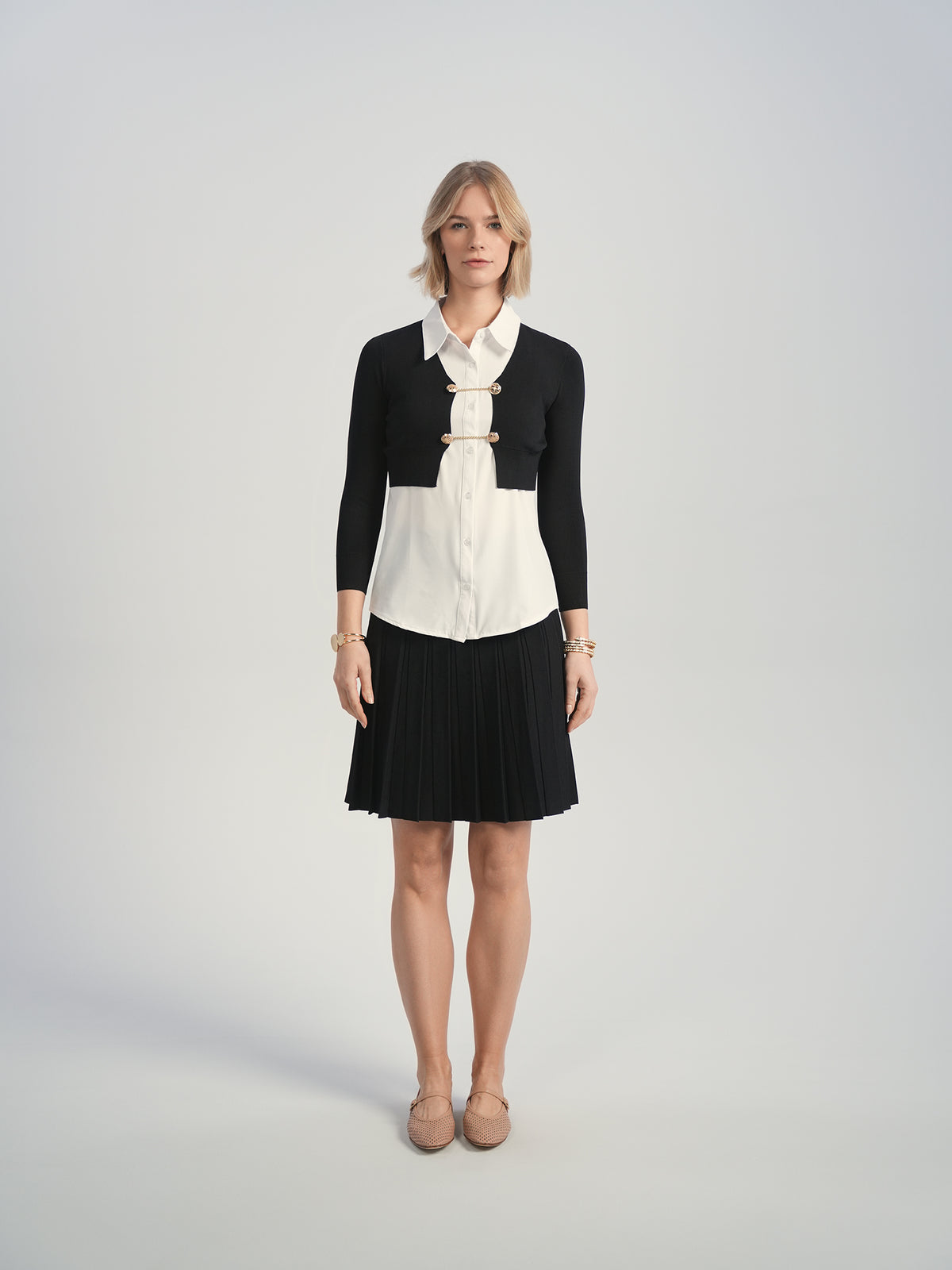 Aleeza Paris Nopal Cropped Cardigan – modest top in Black
