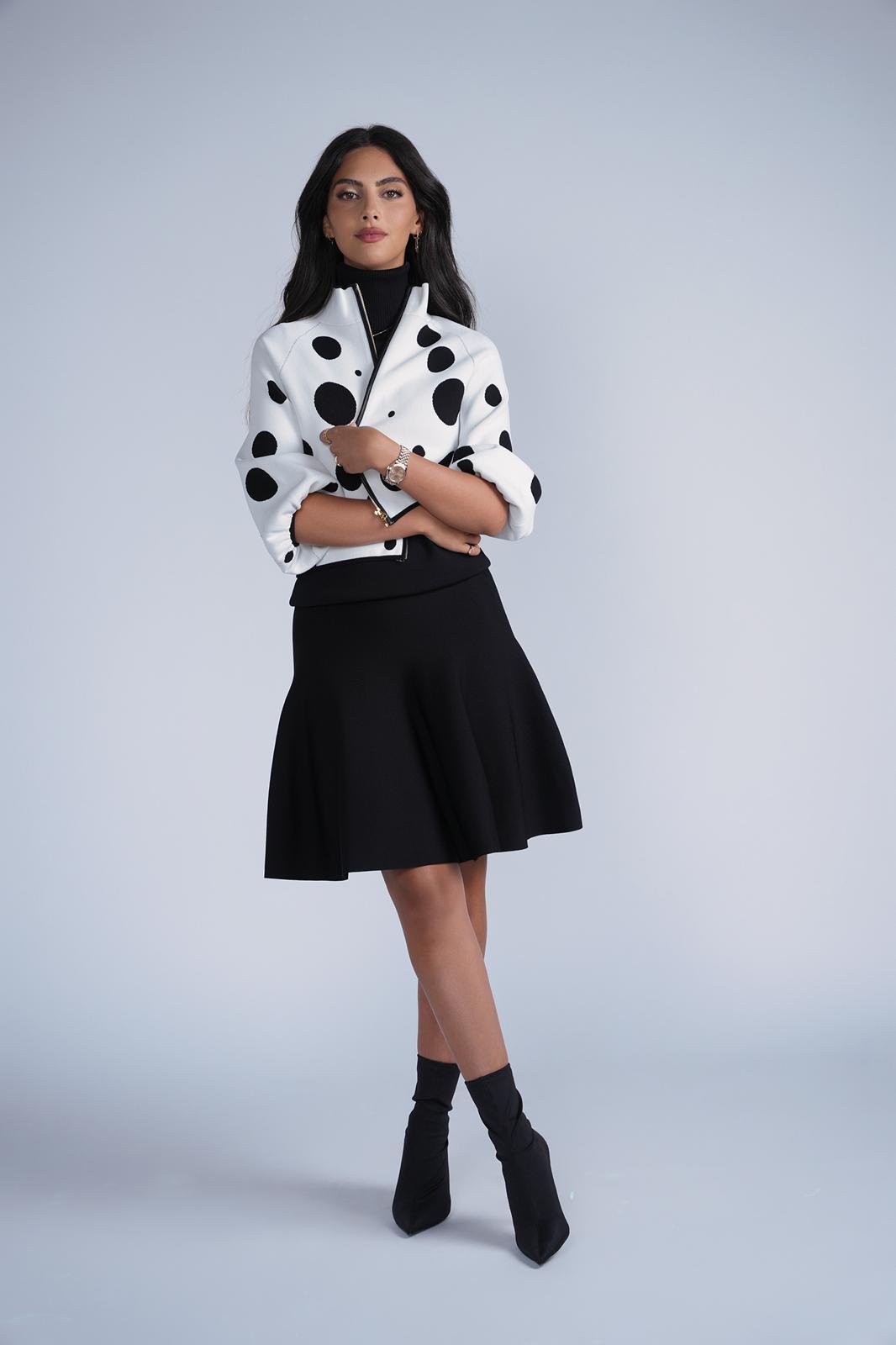 Polkadot Knit Bomber – ALEEZA PARIS
