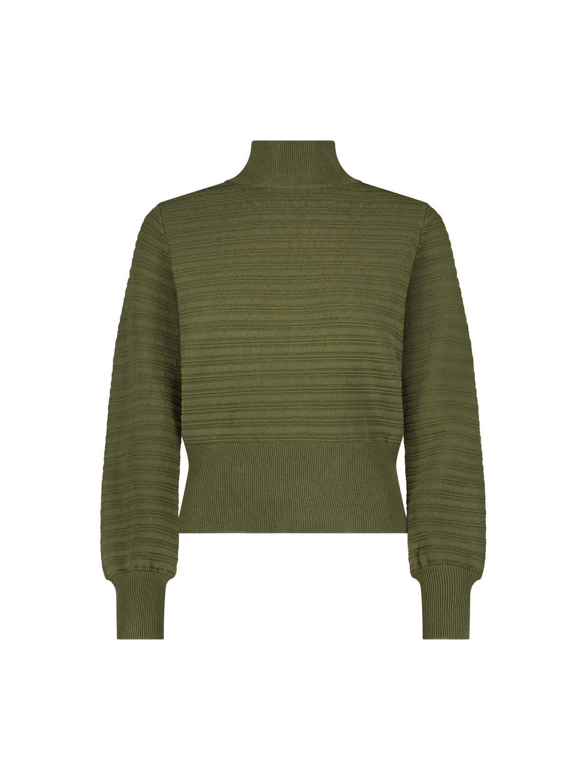 Aleeza Paris Olivia Wide Ribbed Sweater – modest top in Moss Green