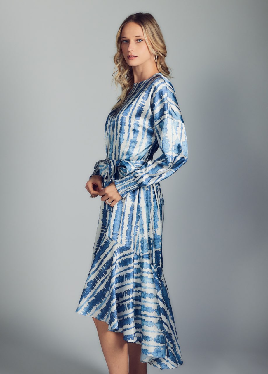 Aleeza Paris Onyx Printed Dress – modest dress in 43