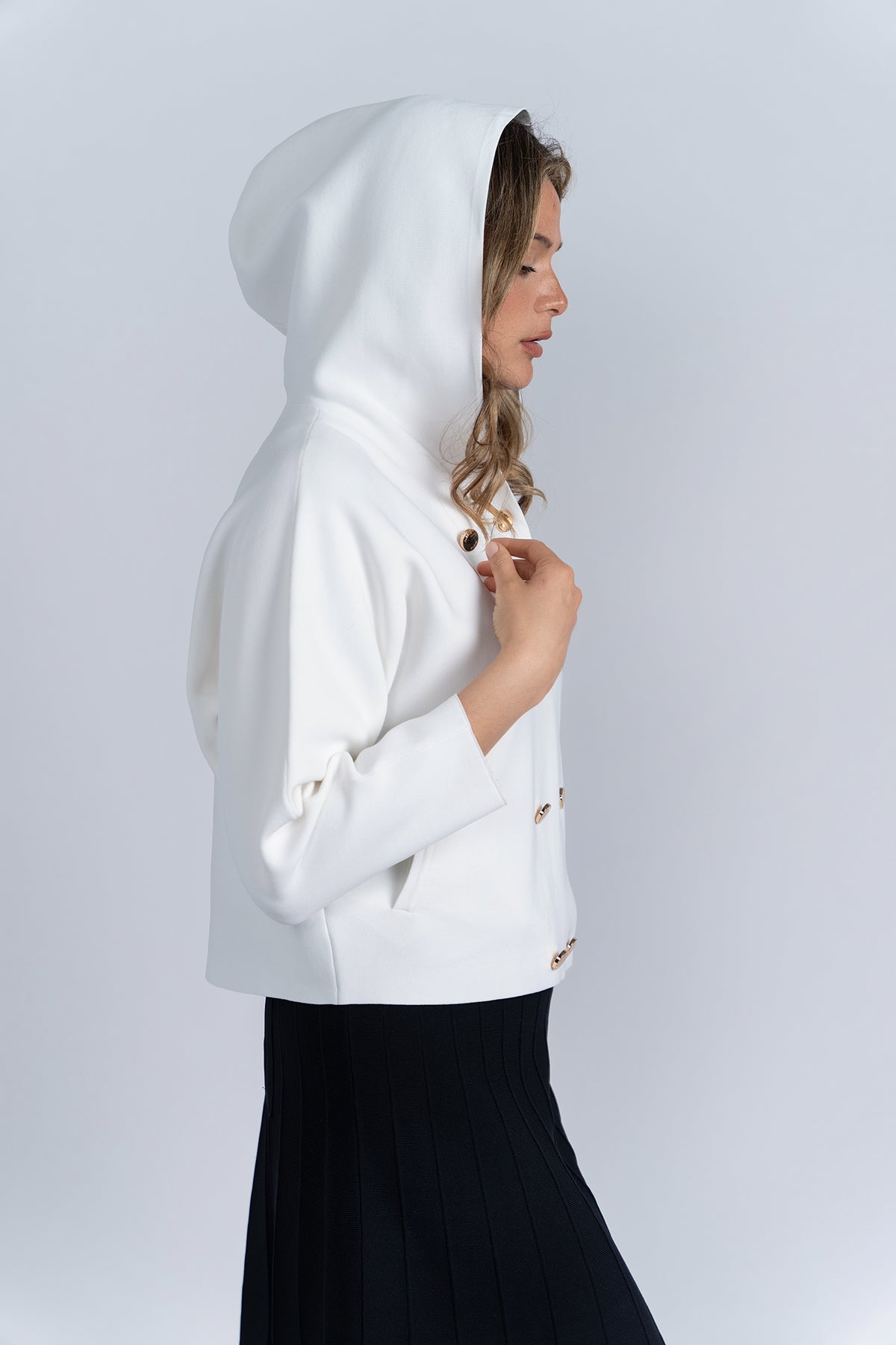 Aleeza Paris Peter Pan Knit Cardigan – modest top