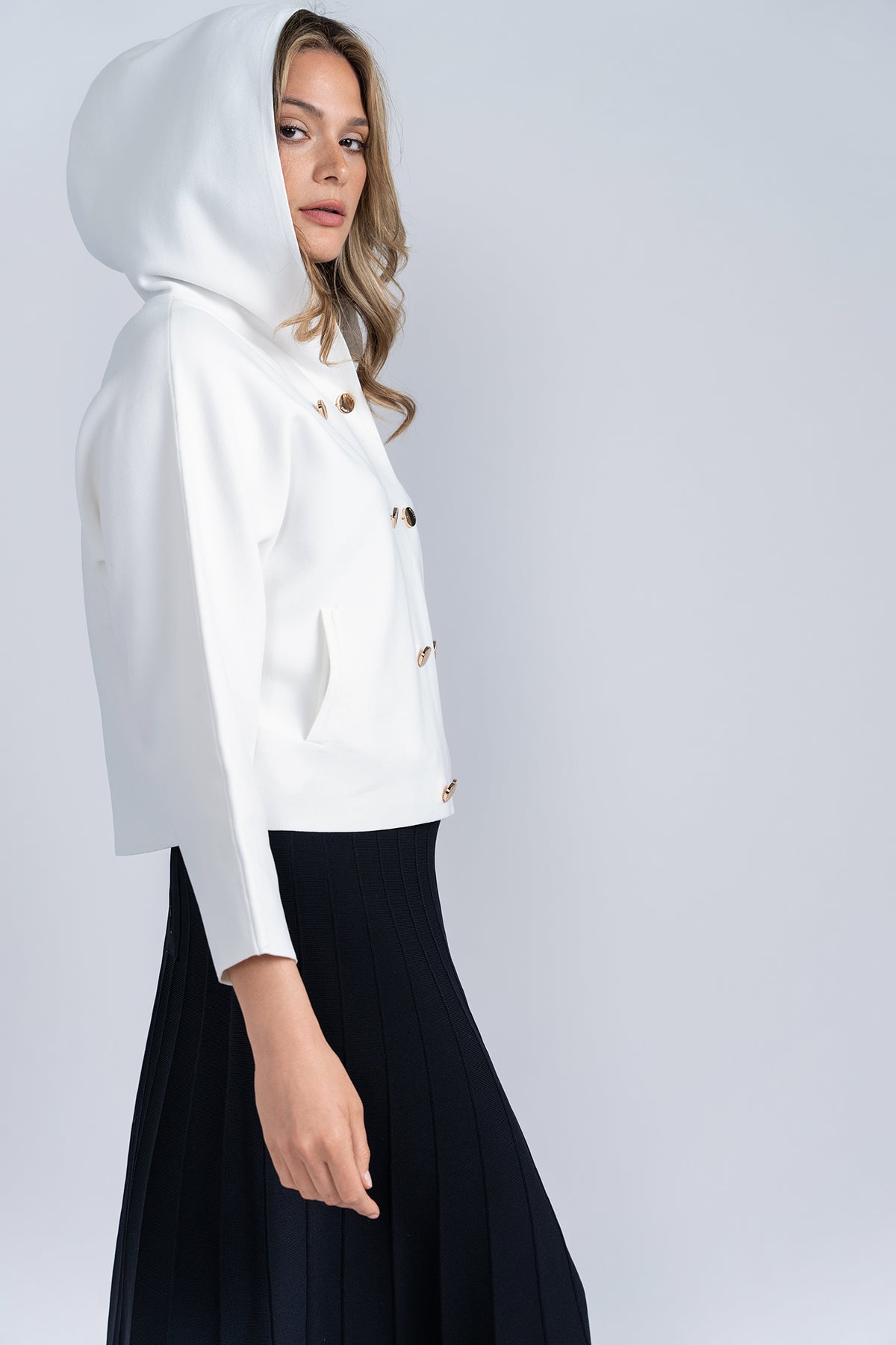 Aleeza Paris Peter Pan Knit Cardigan – modest top