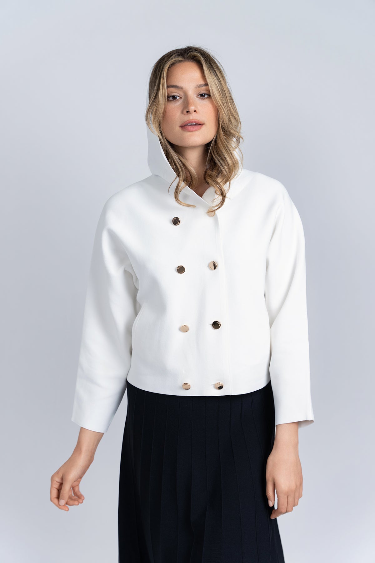 Aleeza Paris Peter Pan Knit Cardigan – modest top