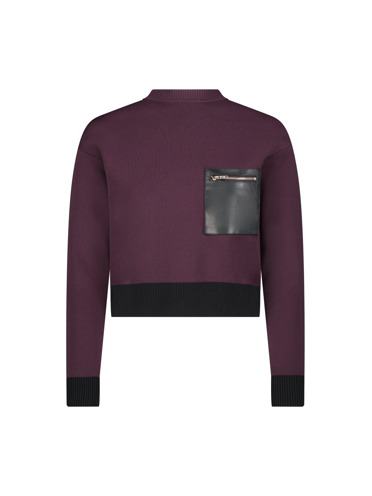 Aleeza Paris Phlox Sweater – modest top in Plum W Black Trim