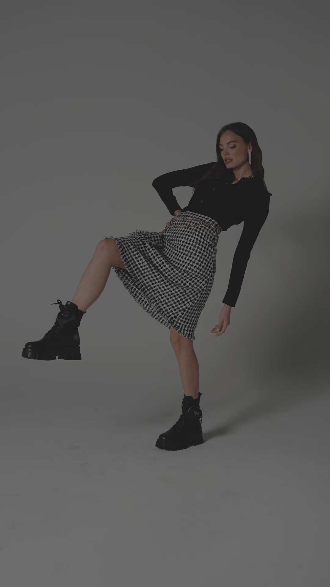 Tweed Fringe Skirt – Aleeza Paris