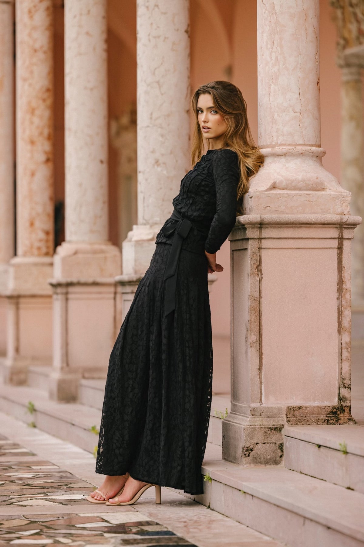 Radiant Lace Skirt - Black