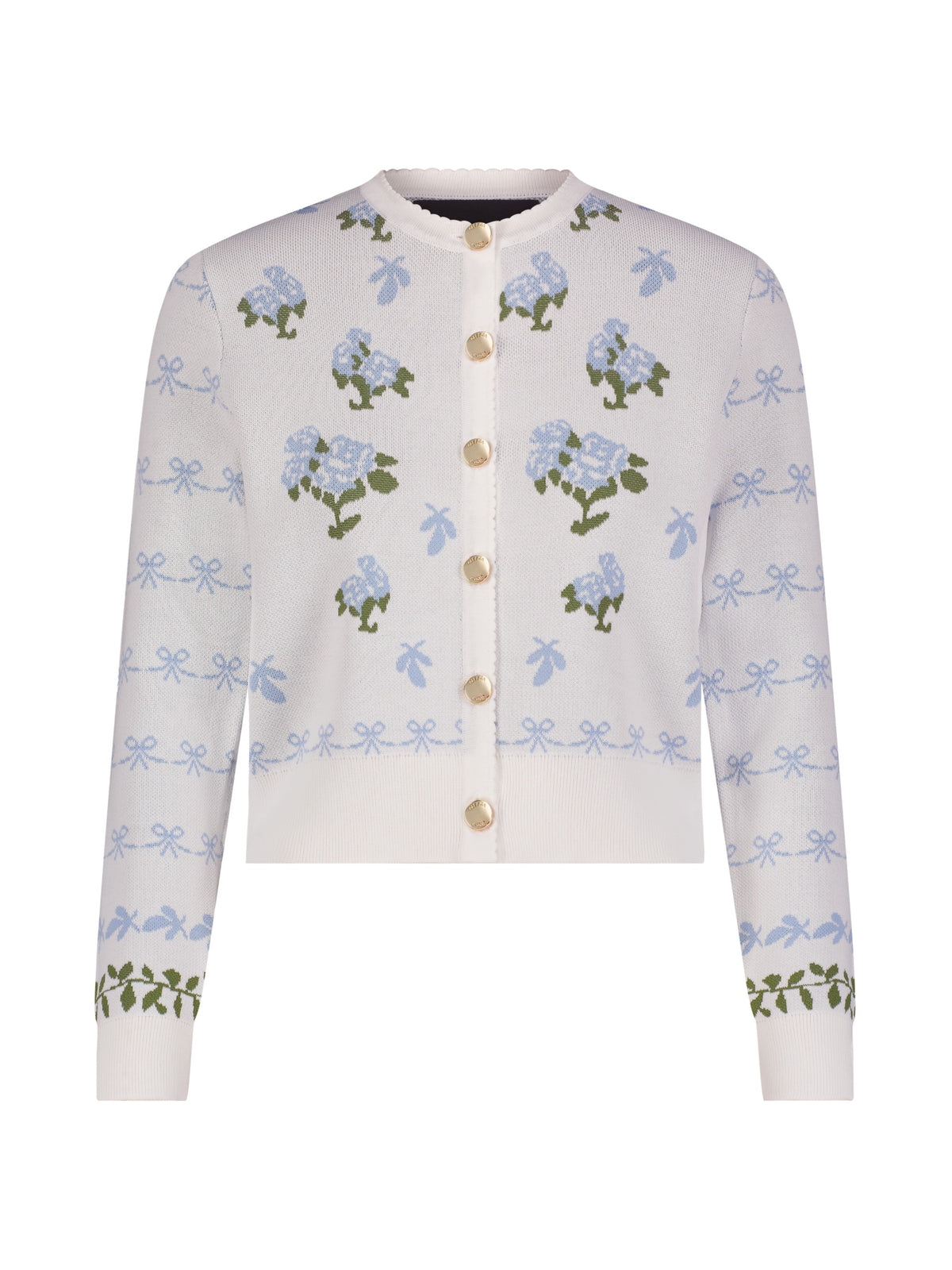 Aleeza Paris Motif Floral Knit Cardigan – modest top