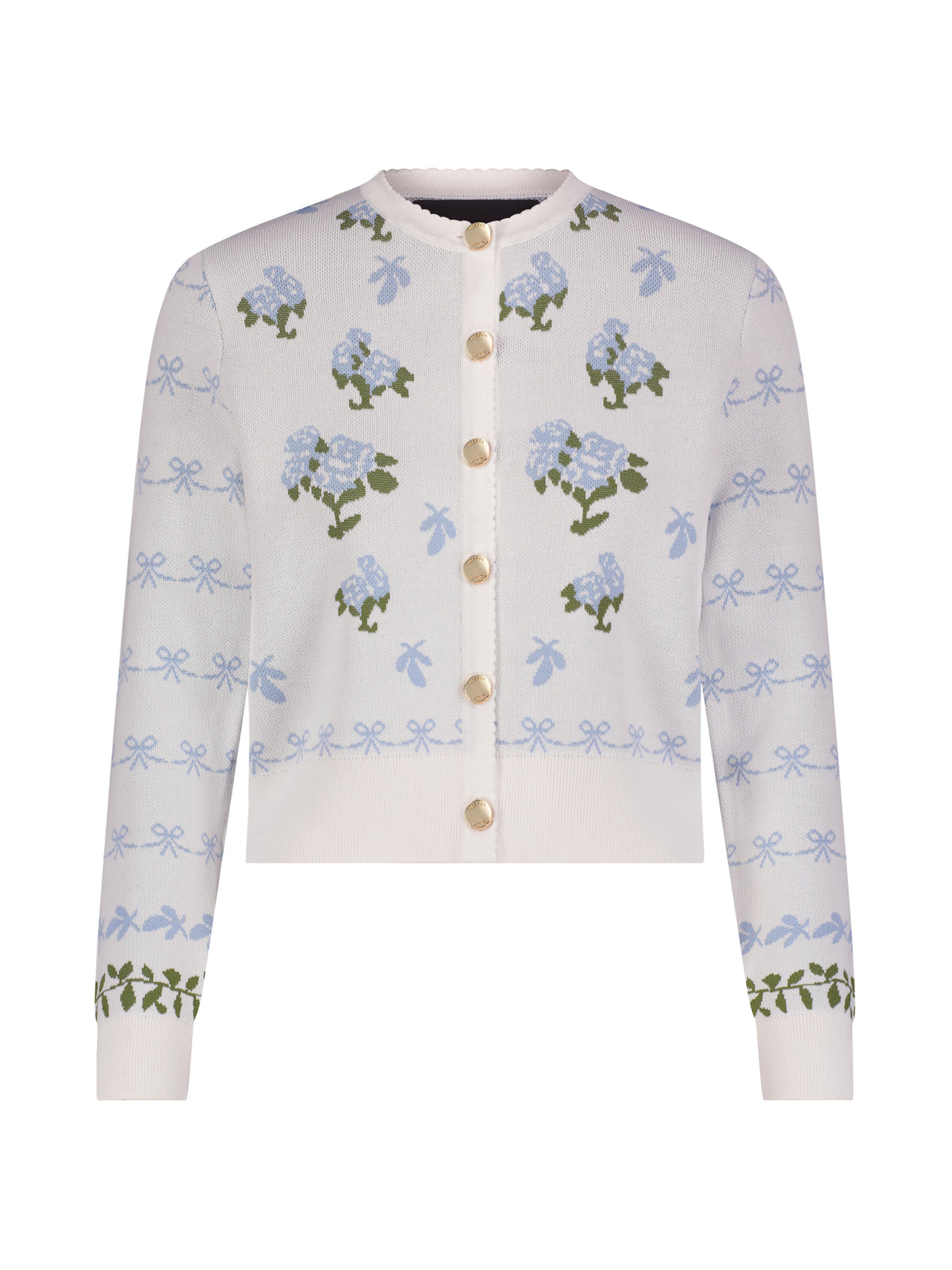 Aleeza Paris Motif Floral Knit Cardigan – modest top