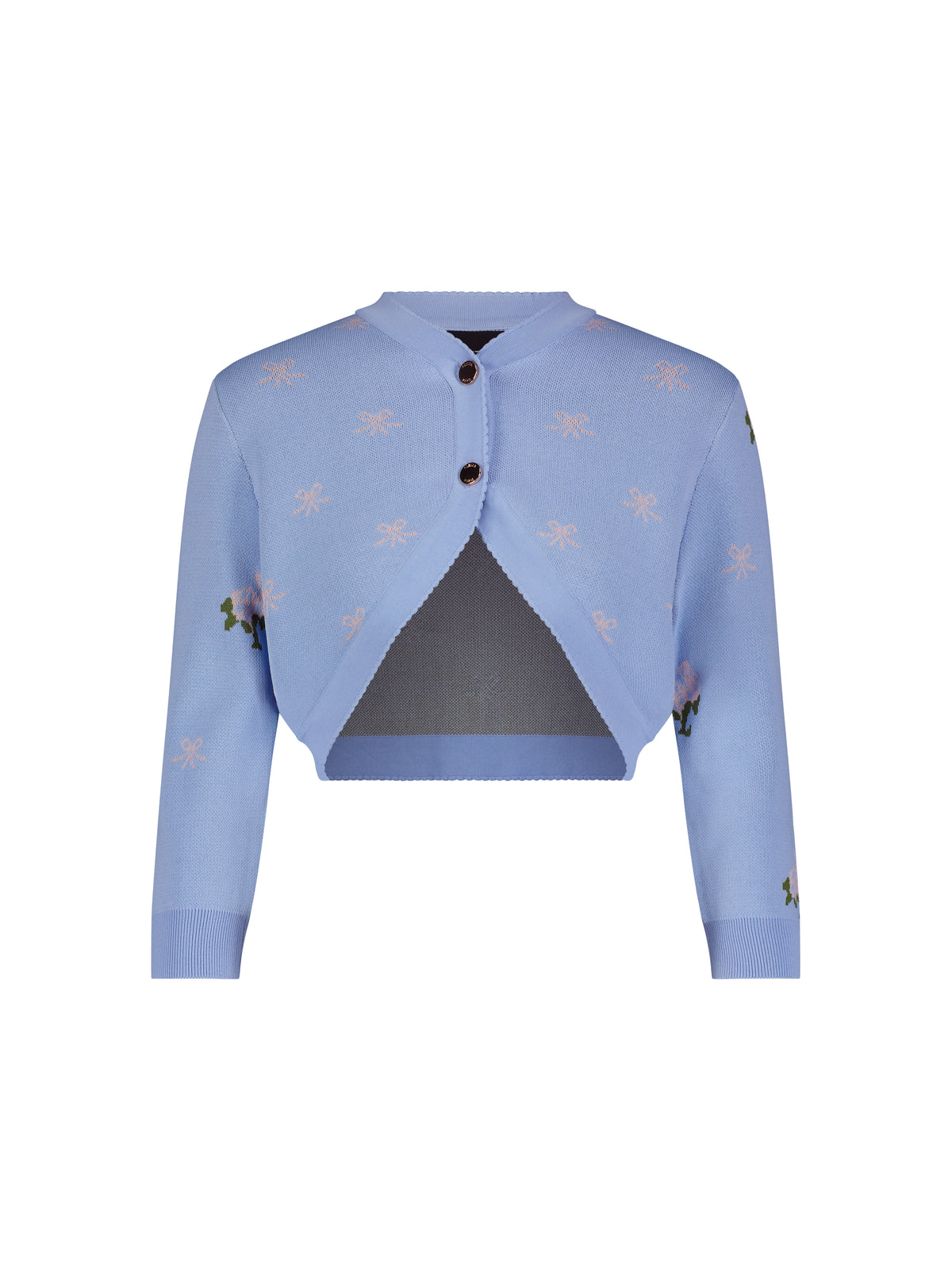 Aleeza Paris Renata Cropped Cardigan – modest top in Blue