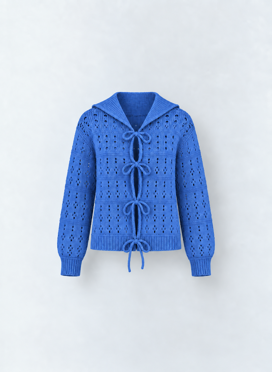 Aleeza Paris Simone Tie Cardigan – modest cardigan in Cobalt Blue